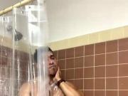Cute Colombian Beefy Guy Flexing & Showing off in Shower