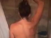 Wife dancing in shower