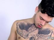 Tattooed Latino gay needs to pound asshole of his partner