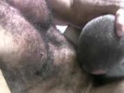 Hairy daddy gets a BJ
