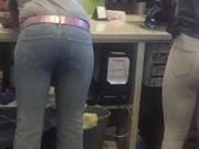 Shorty Juicy Ass Tan Pants Bend Over