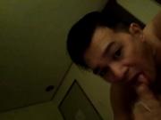 asian milking his friend with his mouth & enjoying the cum
