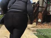 BUSTED BBW LEGGING NO PANTIES