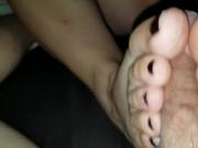 Sexy homemade footjob video