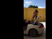 Latino Chick Dance on car nude