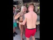 strip oops nudity beach show pussy ass in public naked