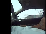car flash with perfect cumshot timing