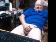 grandpa cum on webcam