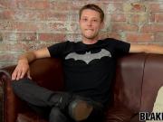 Handsome young stud jerking and stroking his awesome dick