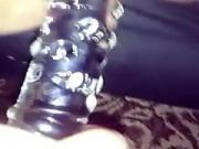 Diane & glass dildo sex toy