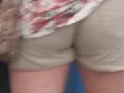 close up of old girls ass