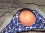 voyeur films a woman in a supermarket with the thong going o