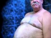 fat daddy in sauna