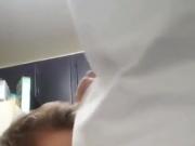 He sniffing her ass