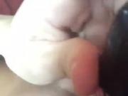 Toying with her cunt