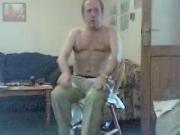 Uncut daddy stripping