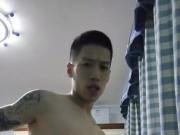 skinny asian JO with big loads for cam 45''