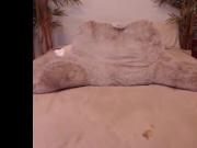 redhead rubs her pussy