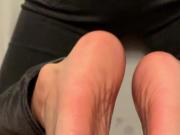 Amateur footjob