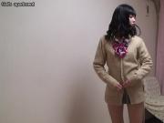 Naked Japanese Schoolgirl wears a Miniskirt School Uniform