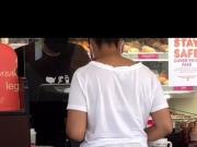 Latina Fat Ass at Dunkin Donuts