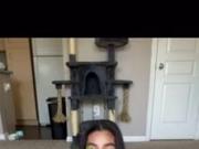 Amateur riding dildo