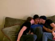 Threeway with young men looking for raw bareback sex and fun