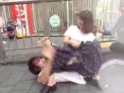 a woman who opens her crotch with money