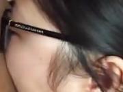 Nerdy Asian Girlfriend Blowjob