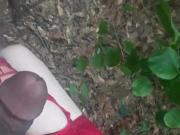 Horny teenage taking BBC in the woods