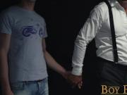 Jock prostate is pummeled by rough manhandling daddy Dom