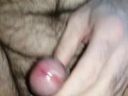 Cumshot with my foreskin cock....my first video.