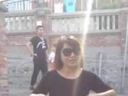 Performing his chinese slutty wife in public 2