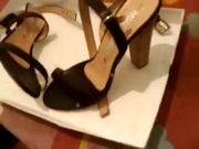 Wife heels shoes cumshot