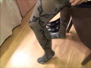 latex strumpfhose im alltag