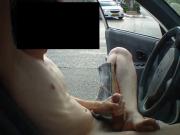 twink jacks off in parked car
