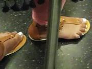 Redbone feet on 2 train