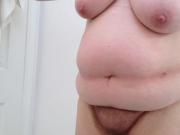 more of my bbw wife drying her hairy pussy,tits