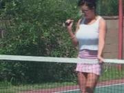 Dirty MILF Angelina Eats The Tennis Coach Ass