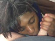 Young black teen cumshot