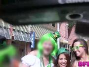 Sluts get their pussies drilled on St Patricks Day