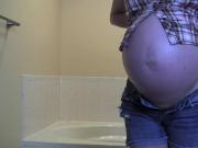 Pregnant Trys Old Jeans