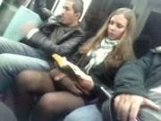 candid black pantyhose in metro