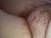 my wifes real natural hairy pussy & soft belly