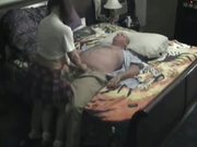 Perverted Professor Getting A Blowjob From His Student