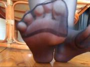 Young nylon feet princess Rina Foxxy