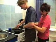 Mom fucks Son in the Kitchen