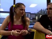 Donny Long destroys pigtail teen and makes her swallow huge
