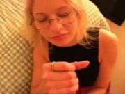 Morgan in Glasses Handjob