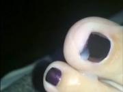 Cum cover amazing toes of wife